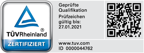 TÜFRheinland zertifiziert